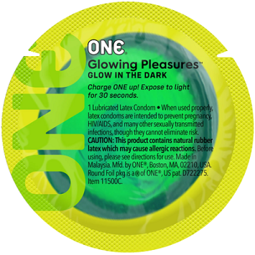 Презервативи ONE Glowing Pleasures – світяться в темряві для яскравих вражень